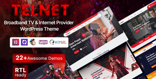 Telnet 2.0.1 - Broadband TV & Internet Provider WordPress Theme