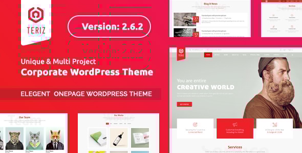 Teriz 2.6.2 - Multipurpose Onepage WordPress Theme