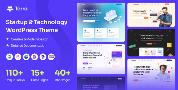 Terra 1.1.1 - Startup & Technology WordPress Theme