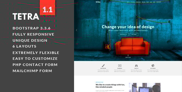 Tetra 1.1 - Multipurpose Landing Page Template