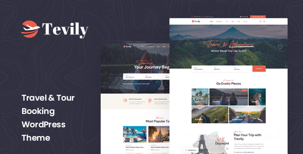 Tevily 1.0.8 - Travel & Tour Booking WordPress Theme