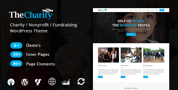 The Charity 3.0 - Nonprofit & Fundraising WordPress Theme
