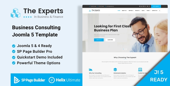 The Experts 1.8 - Business Consulting Joomla 5 Template