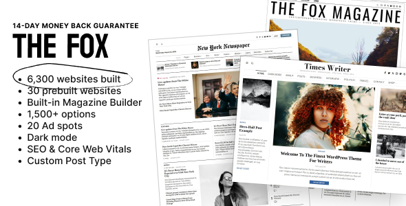 The Fox 7.0.0.1 - Minimal Magazine News WordPress Theme
