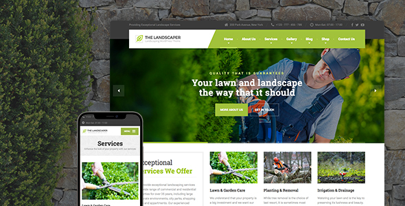 The Landscaper 3.3.8.7 - Lawn & Landscaping WP Theme