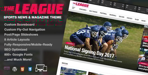 The League 4.6.1 - Sports News & Magazine WordPress Theme