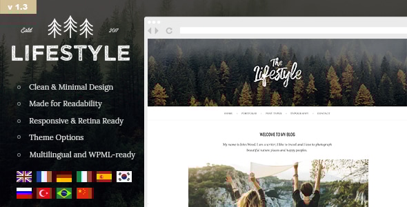 The Lifestyle 1.3.1 - Vintage & Simple WordPress Blog Theme