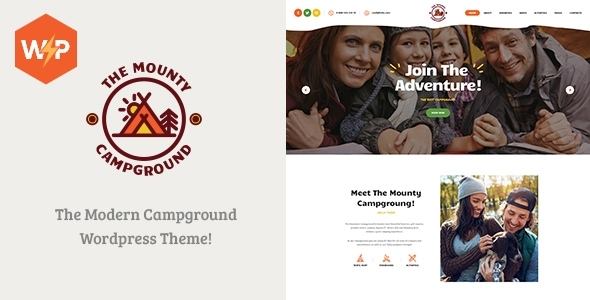 The 1.4.4 - Mounty  Hiking Campground & Children Camping WordPress Theme