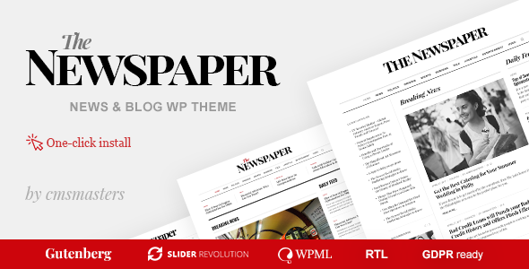 The Newspaper 1.2.9 - Magazine Editorial WordPress Theme