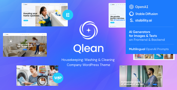 The 2.12 - Qlean  Housekeeping & Cleaning Company WordPress Theme