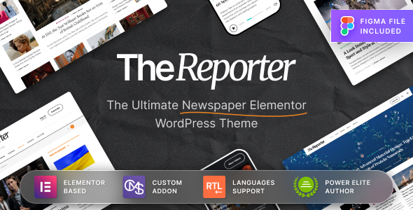 The Reporter 1.2.1 - Newspaper Editorial WordPress Theme