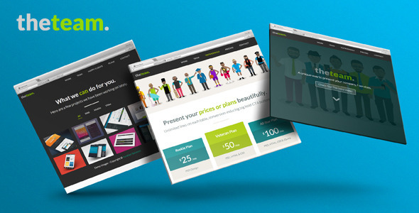 The Team 1.2 - One Page Flat UI Pro Marketing Template