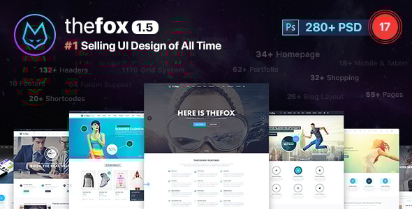 TheFox 1.5 Multi-Purpose PSD Template