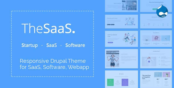 TheSaaS 1.7 - Responsive SaaS Software & WebApp Drupal 11 - 10 Themes