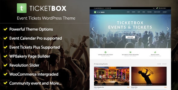 TicketBox 1.3.4.6 - Event Tickets WordPress Theme