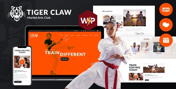Tiger 1.1.15 - Claw  Martial Arts School and Fitness Center WordPress Theme