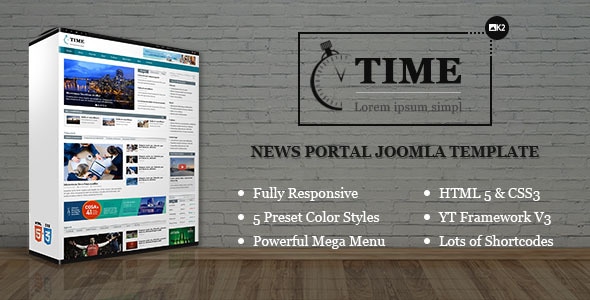 Time 3.10 - Responsive News Portal Joomla Template