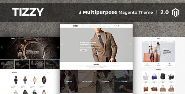 Tizzy 1.0.1 - Multipurpose Responsive Magento2 Theme  Fashion  Watch  Cosmetic & Bag