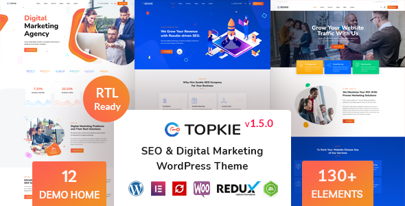 Topkie 1.5.0 - SEO Marketing WordPress Theme
