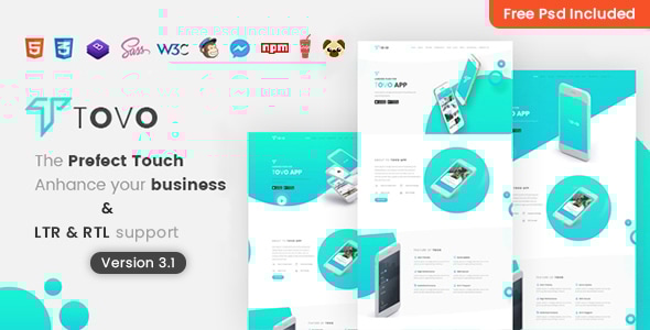 Tovo 3.0 - Bootstrap 5 HTML App Landing Page
