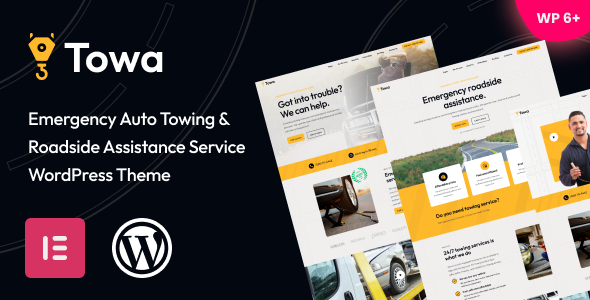 Towa 1.08 - Emergency Auto Towing & Roadside Assistance Service WordPress Theme