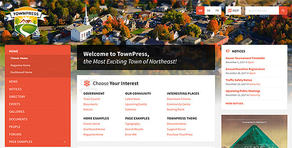 TownPress 3.8.12 Municipality & Town Government WordPress Theme