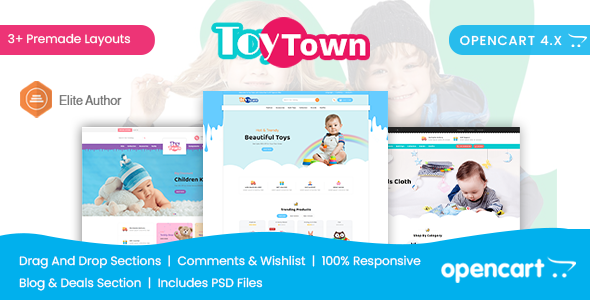Toytown 3.0.3.8 - Kids Clothing & Toys Opencart Theme