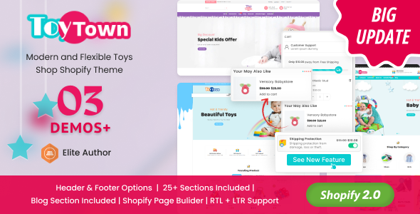 Toytown 2.0 - Kids Clothing & Toys Shopify Theme