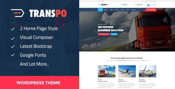 TRANSPO - Logistic & Transport WordPress theme