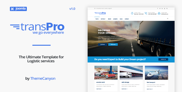TransPro - Transport & Trucking Logistics Joomla Template