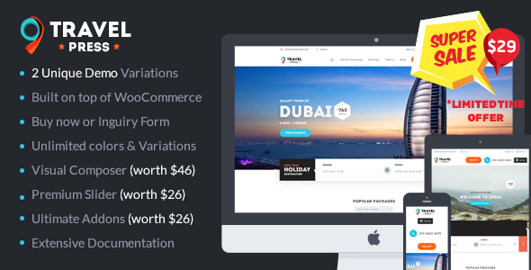 Travel 1.3.8 - Agency WordPress Theme