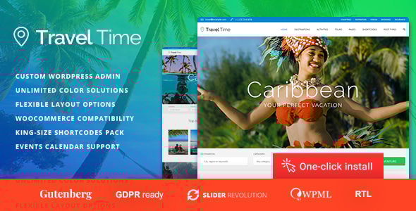 Travel Time 1.4.5 - Tour and Hotel WordPress Theme