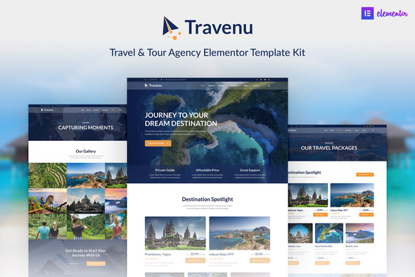 Travenu   Travel & Tour Agency Elementor Template Kit
