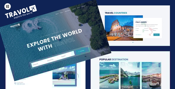 TRAVOL 2.3 - Travel Agency Elementor WordPress Theme