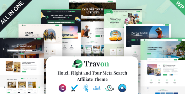 Travon - Travel and Tours Meta Search Affiliate WordPress  Theme