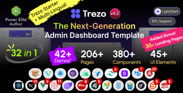 Trezo 4.2 - Tailwind Material Bootstrap React Angular Vue Laravel & .NET Admin Dashboard Template