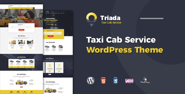Triada 1.0.2 - Taxi Cab Service Company WordPress Theme