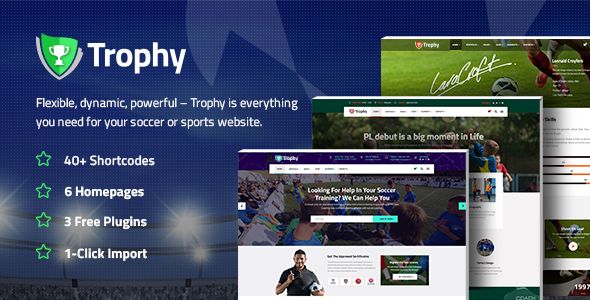 Trophy 1.8 - Soccer and Football Club WordPress Theme