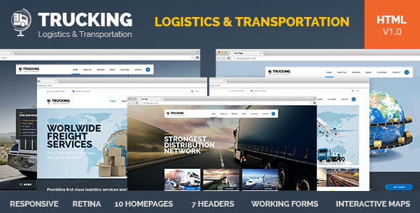 Trucking-Transportation 1.1 - & Logistics HTML Template