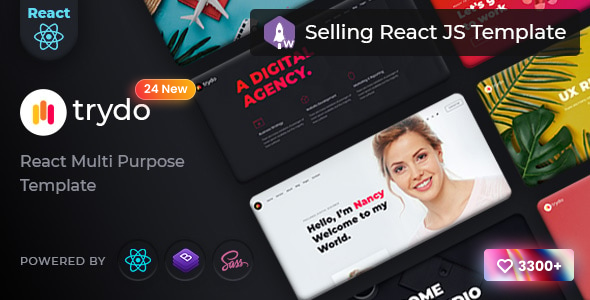 Trydo 1.21 React Agency and React Portfolio Template