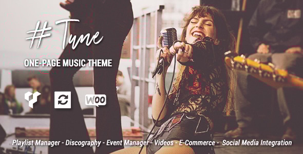 Tune 7.4 - One-Page Music WordPress Theme