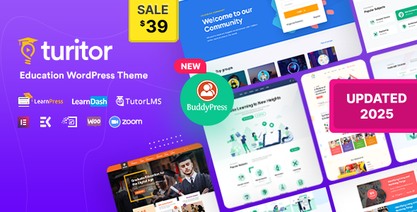 Turitor 1.5.3 - Education WordPress Theme