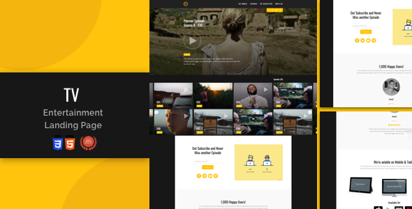 Tv-Entertainment 1.2 - Responsive Landing Page