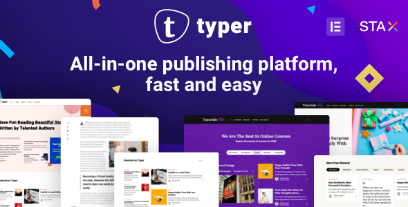 Typer 1.40 - Multi Author Publishing WordPress Theme