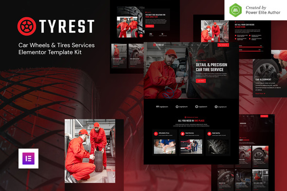 Tyrest  Car Tire & Wheel Service Elementor Template Kit