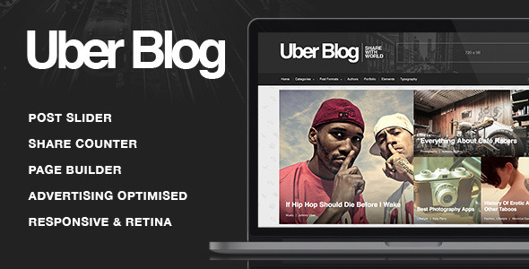 UberBlog 1.0.10 - Blogging WordPress Theme