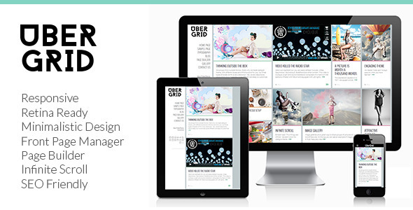 Ubergrid 1.3.9 - Responsive Grid WordPress Theme