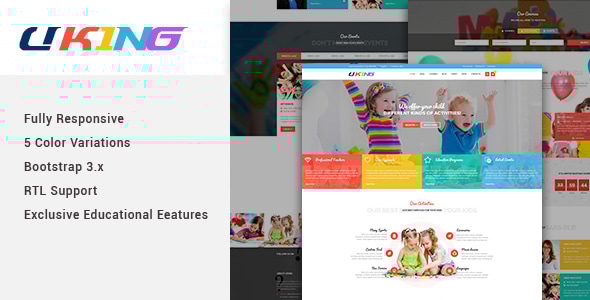 Uking 3.10.1 - Responsive Joomla kindergarten Template
