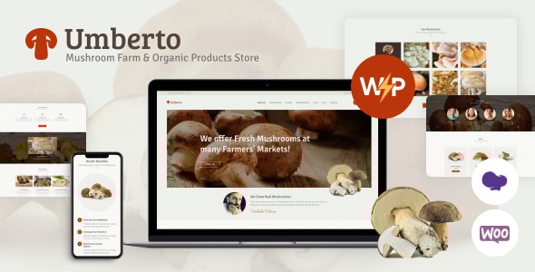 Umberto 1.2.11.1 - Mushroom Farm & Organic Products Store WordPress Theme