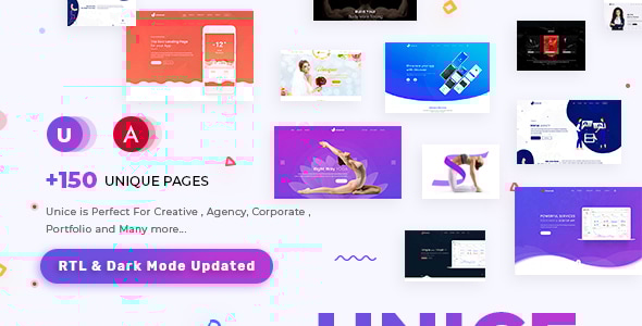 Unice - Multipurpose Angular 20 Template for SaaS Startup & Agency